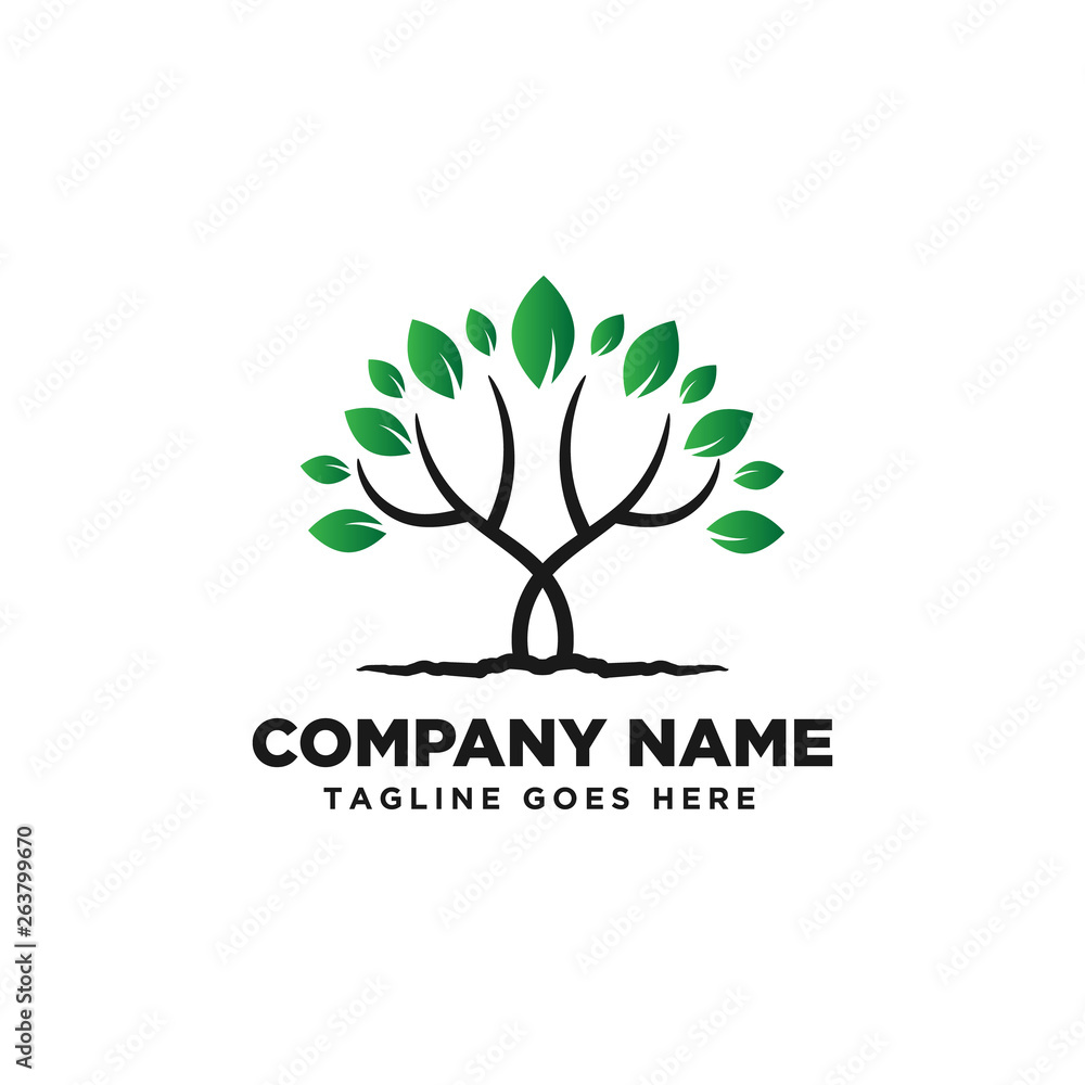 Obraz premium Tree Logo Design Inspiration