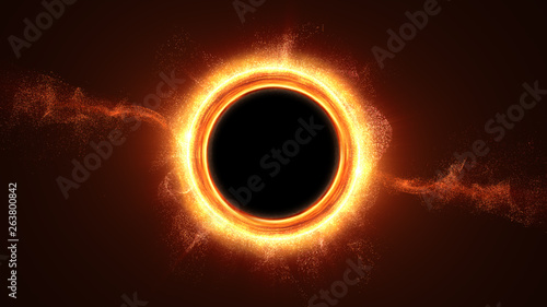 Fényképezés Futuristic head up display simulation of a Black Hole a region of space-time exh