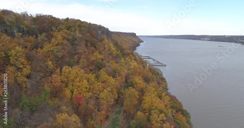 Beautiful Fall Colors Along Hudson River