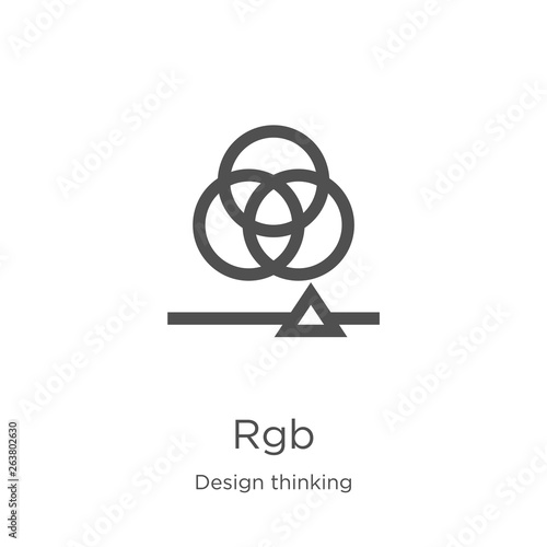 rgb icon vector from design thinking collection. Thin line rgb outline icon vector illustration. Outline, thin line rgb icon for website design and mobile, app development.