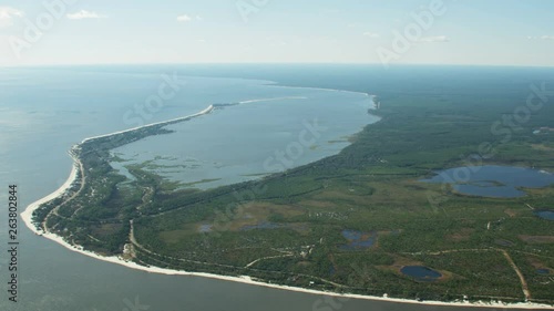 Aerial view Alligator Point Bald Point State Park photo