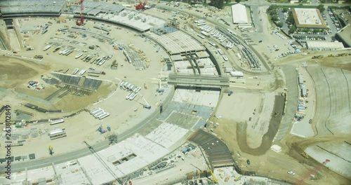 Aerial, San Francisco construction site