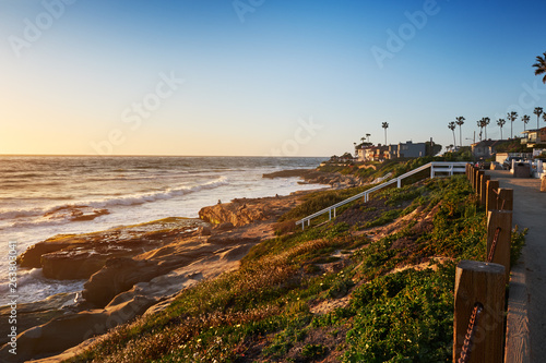 Looking Northward on the La Jolla, California, coast at Windansea Beach photo