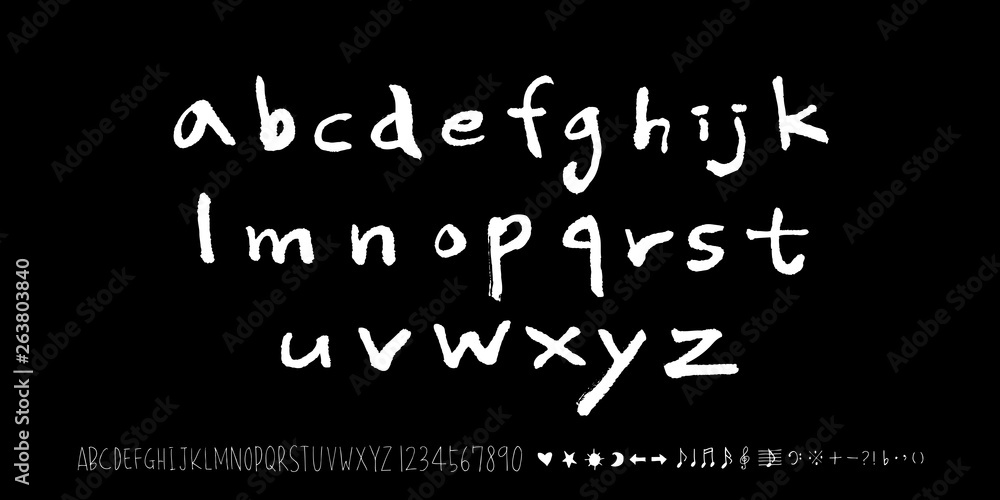 벡터 문자 / 손으로 쓴 글씨체