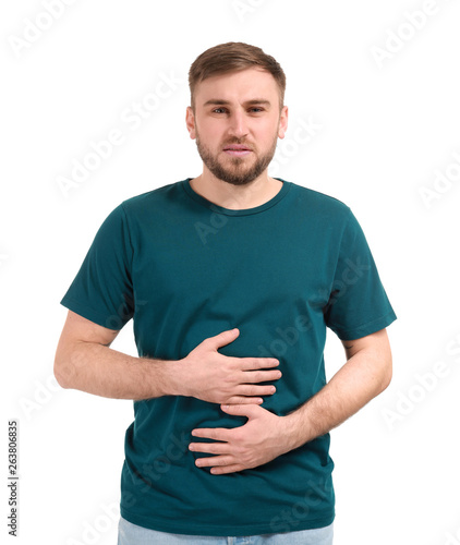 Young man suffering from st...