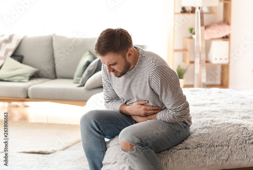 Young man suffering from st...