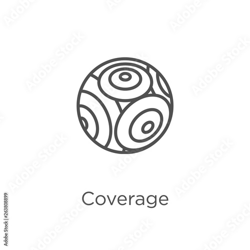coverage icon vector from g collection. Thin line coverage outline icon vector illustration. Outline, thin line coverage icon for website design and mobile, app development.