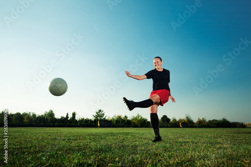 Female soccer player photo