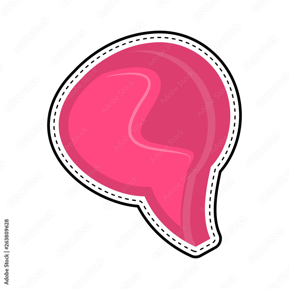 Bubble chat dotted sticker. Vector illustration design Bubble chat dotted sticker. Vector illustration design