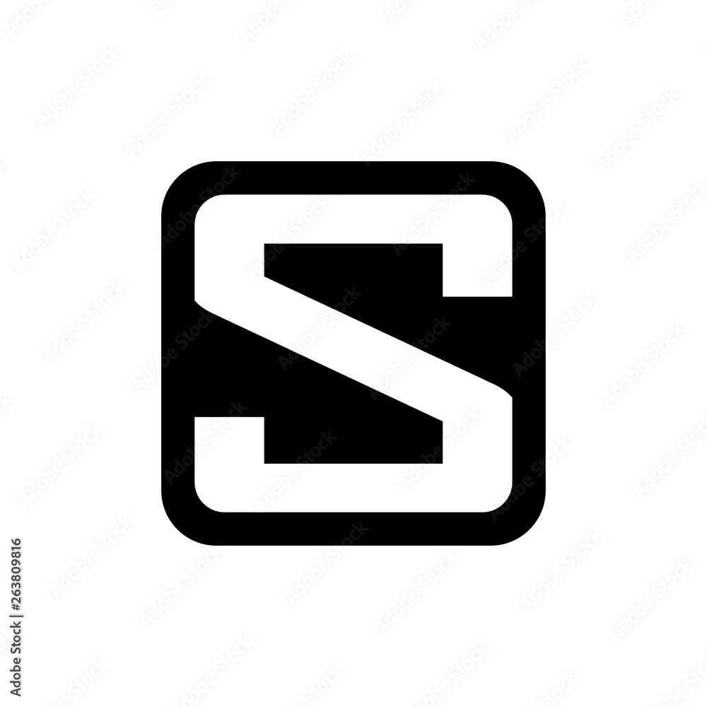 letter s simple square geometric logo vector letter s simple square geometric logo vector