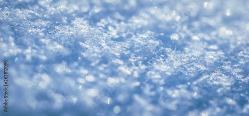 Macro background of fresh snowflake texture © Grigoriy Lukyanov