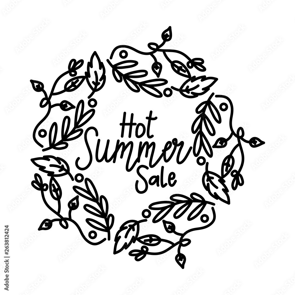 Hot Summer Sale Script Text Design Template Hot Summer Sale Script Text Design Template