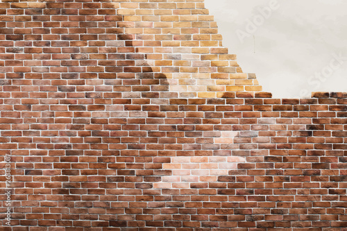 Vintage cracked brick wall