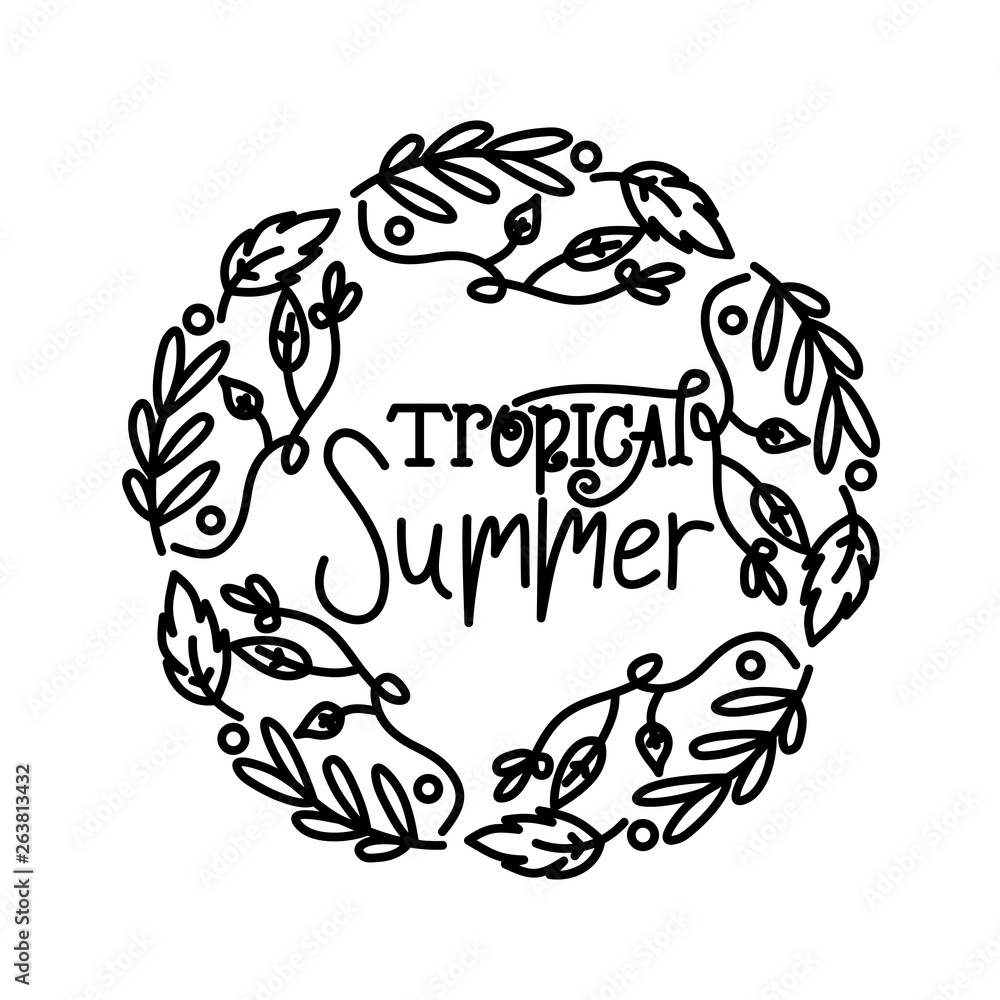 Summer Script Text Template Vector Summer Script Text Template Vector