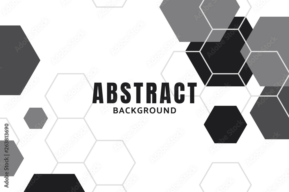 Gray hexagon background