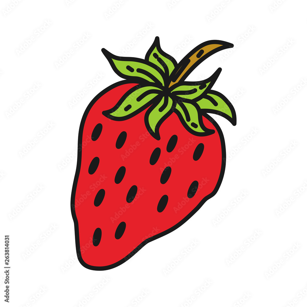Obraz premium Strawberry Fruit Design Template Vector