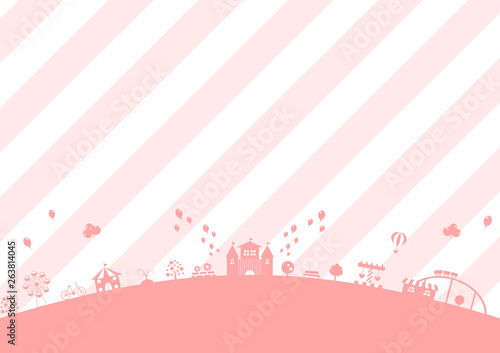 テーマパーク　ストライプ背景