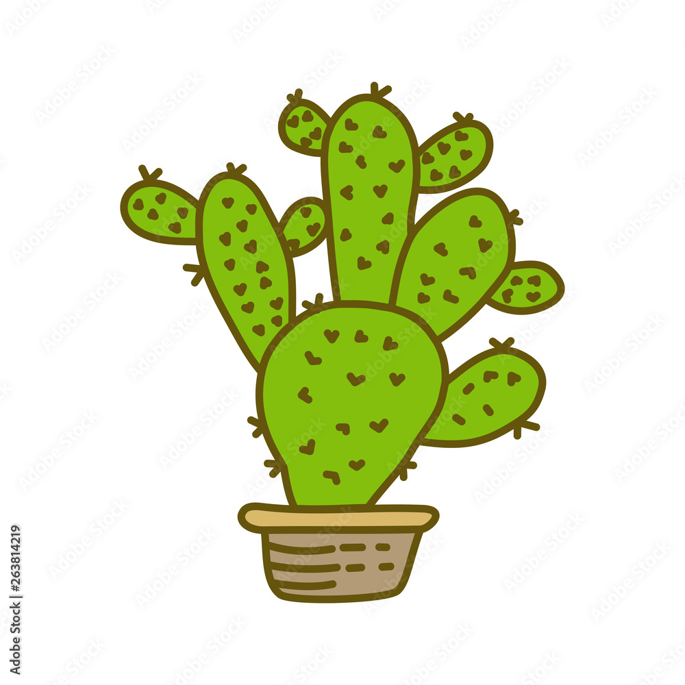 Cactus Pot Design Illustration Template Vector Cactus Pot Design Illustration Template Vector