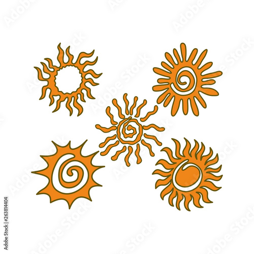 Sun Abstract Design Illustration Template Vector