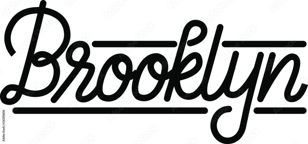 Brooklyn typography lettering shirt print Brooklyn typography lettering shirt print