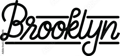 Brooklyn typography lettering shirt print