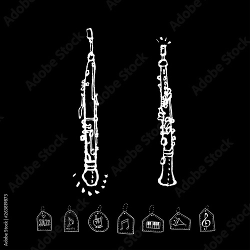 음악회 포스터 / 손으로 그린 음악 일러스트