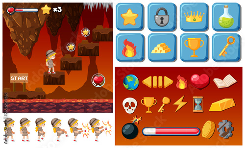 Adventure lava game template
