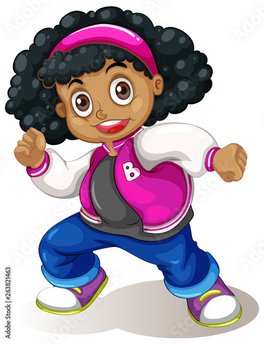 An african girl character