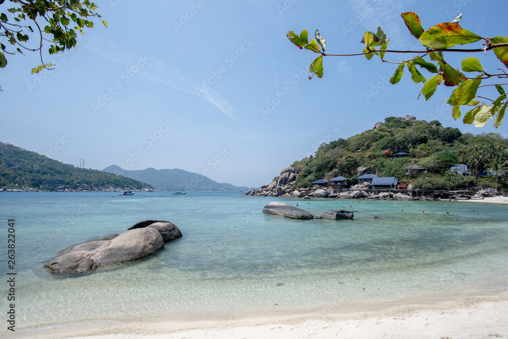 Fototapeta premium View of Nang Yuan island of Koh Tao island Thailand
