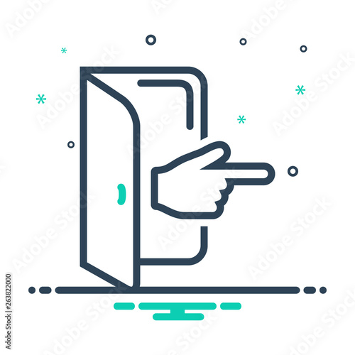 Mix line icon for termination 