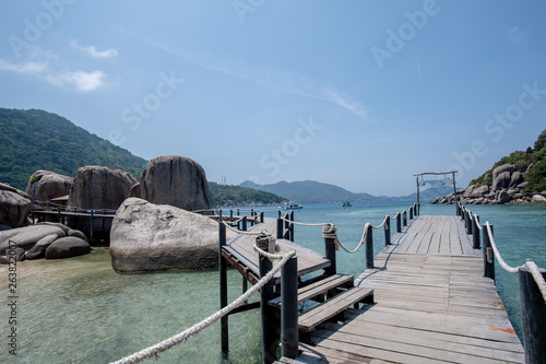 View of Nang Yuan island of Koh Tao island Thailand