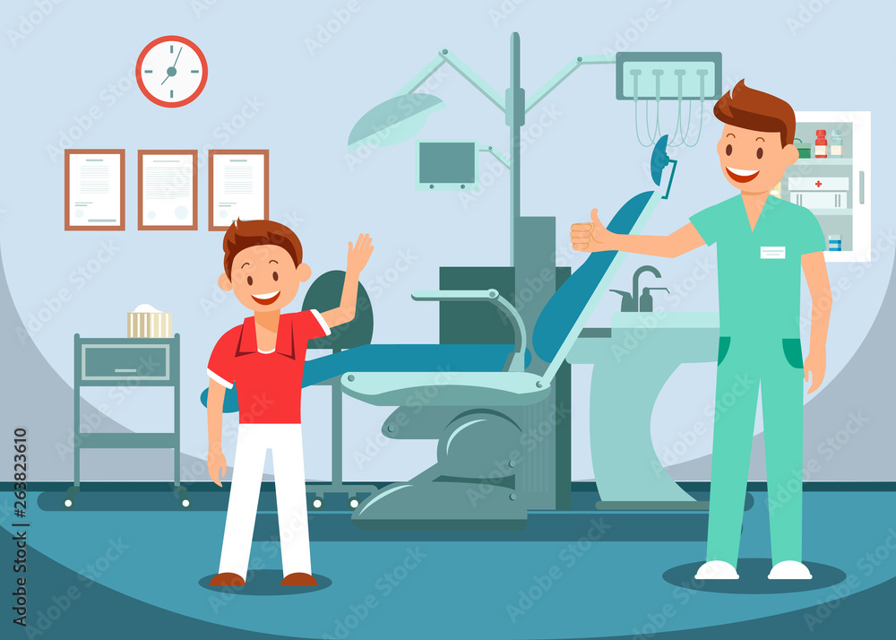 Pediatric Dentistry, Teeth Checkup Illustration Pediatric Dentistry, Teeth Checkup Illustration