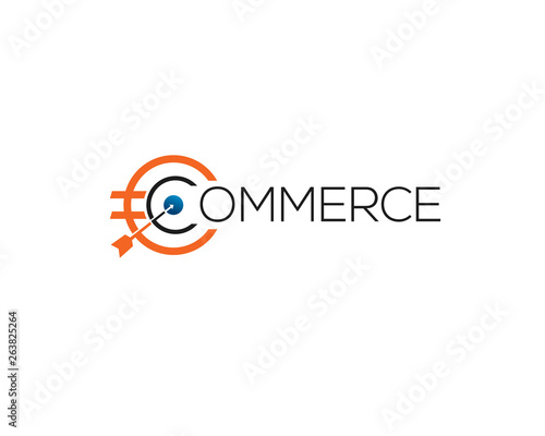 dart shooting target on emarketing wordmark
