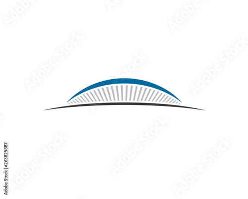 simple modern slim bridge logo