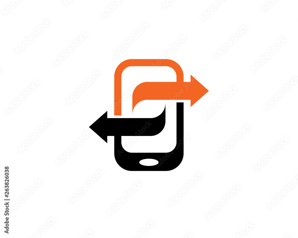 cell phone touch apps icon with left and right arrows to resemble recycle in out proccess for company cell phone touch apps icon with left and right arrows to resemble recycle in out proccess for company