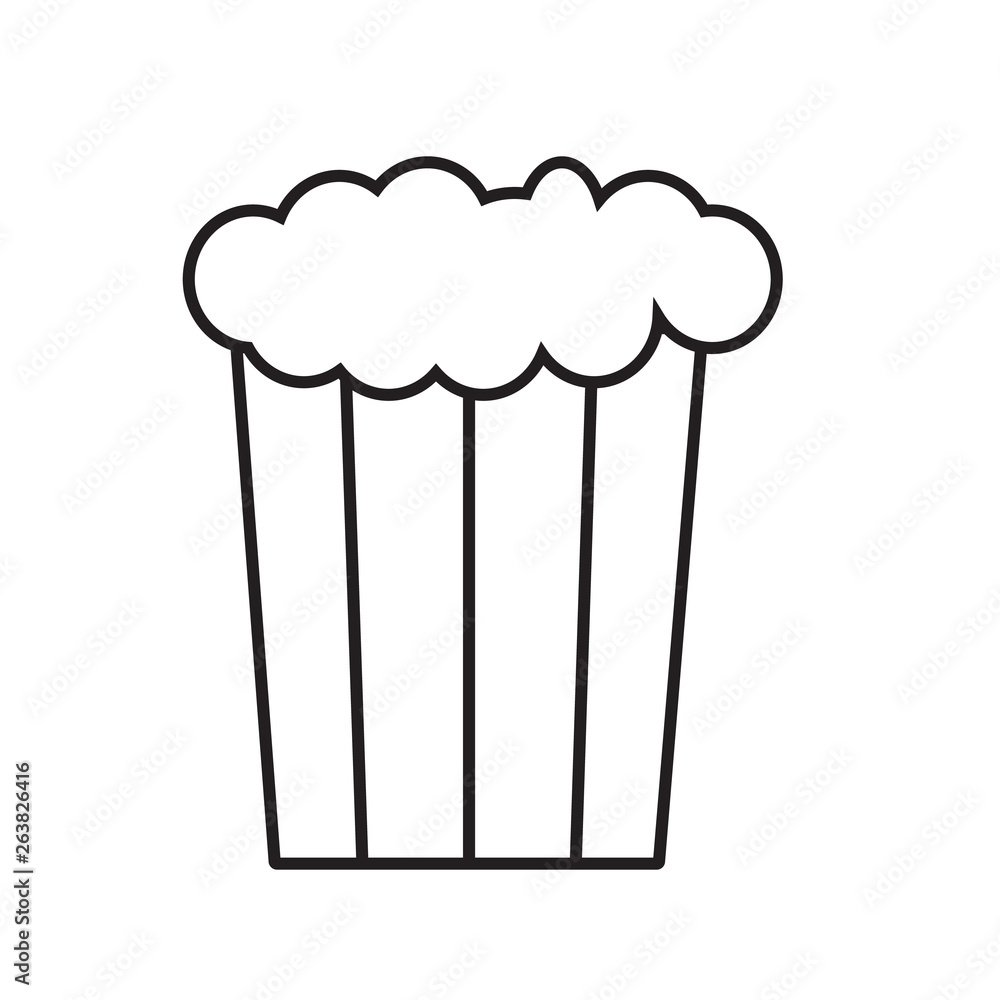 popcorn icon on white background. flat style. Monochrome style icon for your web site design, logo, app, UI. Pixel perfect popcorn symbol. popcorn sign. popcorn icon on white background. flat style. Monochrome style icon for your web site design, logo, app, UI. Pixel perfect popcorn symbol. popcorn sign.