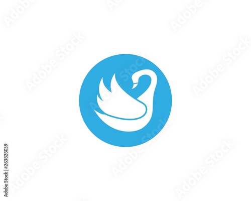 Fototapeta Naklejka Na Ścianę i Meble -  Swan logo Template vector