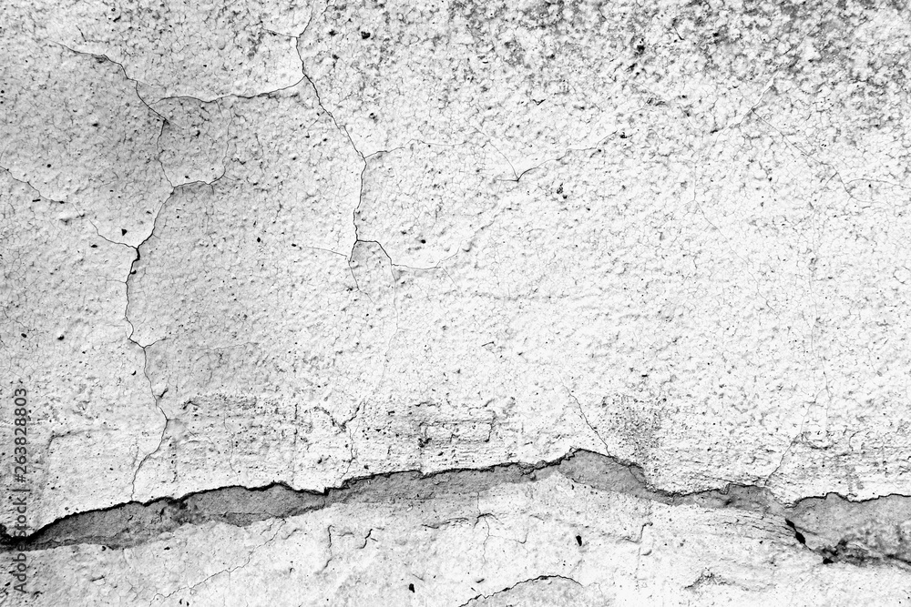 Obraz premium Old painted wall background texture close up. Black and white