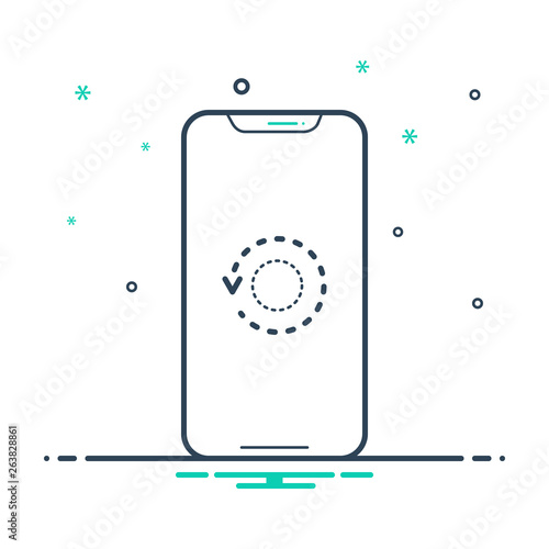 Mix line icon for restart