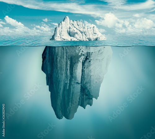 Leinwand Poster Iceberg in ocean