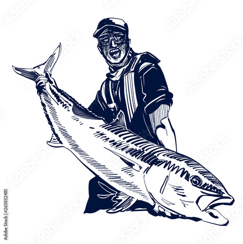 fisherman with fish