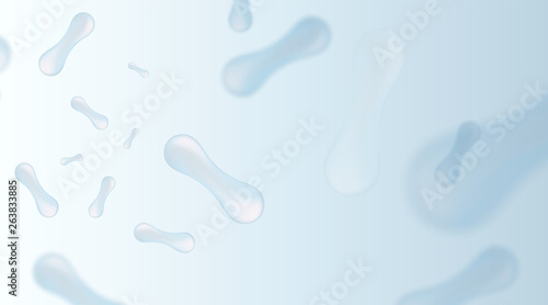 Probiotics Bacteria Vector illustration. Biology, Science background. Microscopic bacteria closeup.