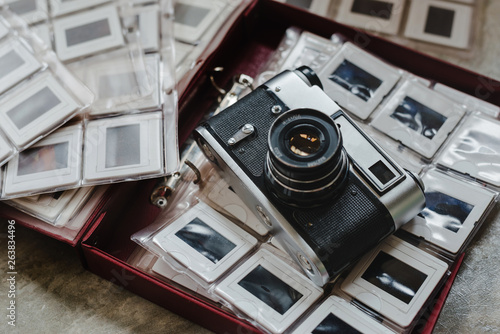 Positive film and Russian camera