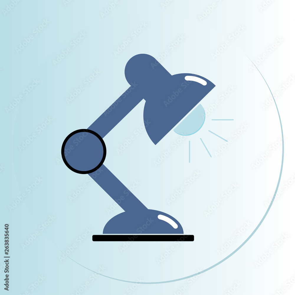 Table lamp icon. The symbol of electrical elements. Vector illustration. - Vector Table lamp icon. The symbol of electrical elements. Vector illustration. - Vector
