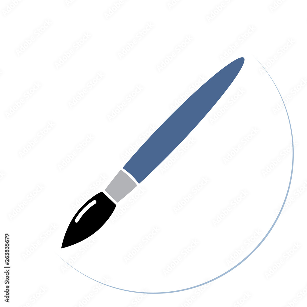 Brush icon in flat style. Vector. - Vector Brush icon in flat style. Vector. - Vector