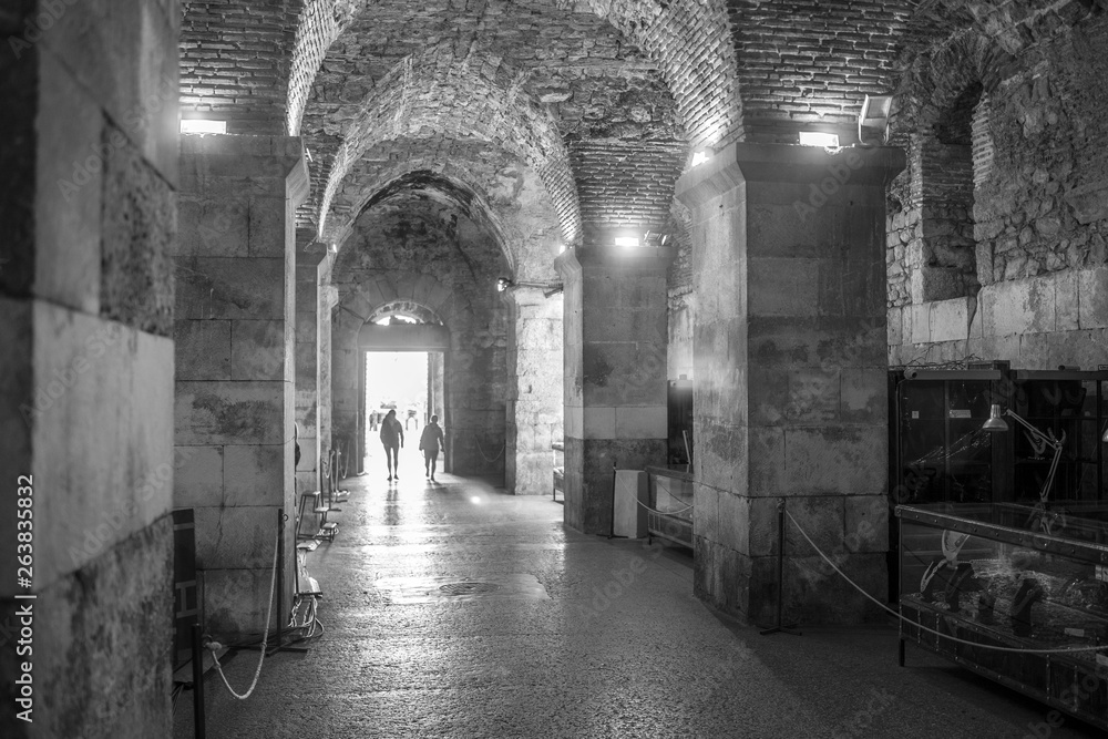 a corridor in the old town, mediterranean a corridor in the old town, mediterranean