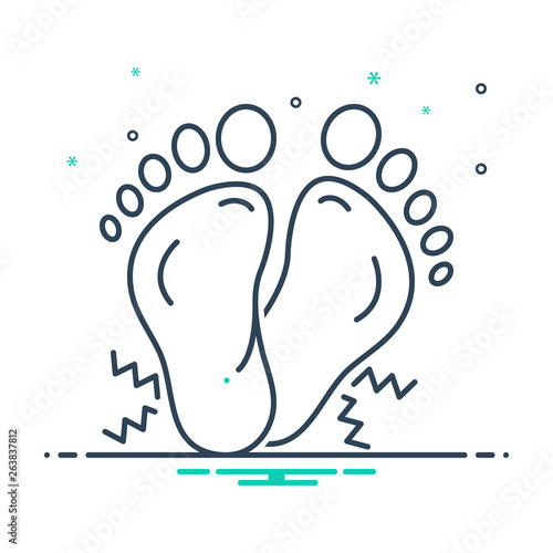 Mix line icon for numbness  