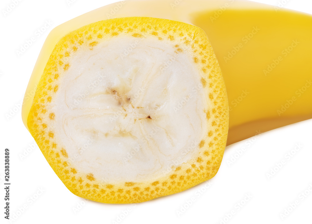 cut banana isolated on white background with clipping path cut banana isolated on white background with clipping path