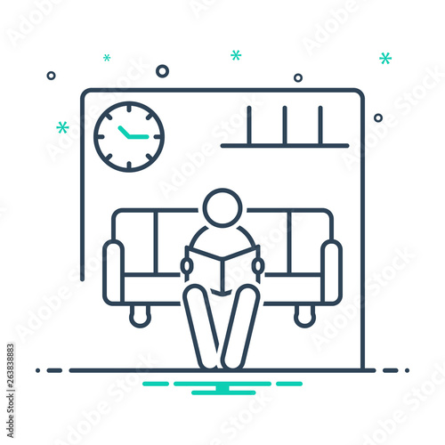 Mix line icon for waiting