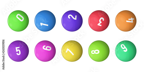 Balls for lottery collection.
